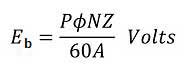 back emf equation of dc motor